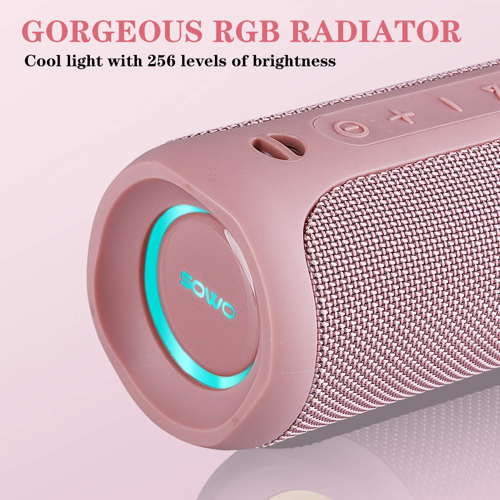 Outdoor Portable Bluetooth Speaker, Wireless Ipx7 Waterproof Speaker, 25W Loud Sound, Bassboom Technology, Tws Pairing, 16H Play